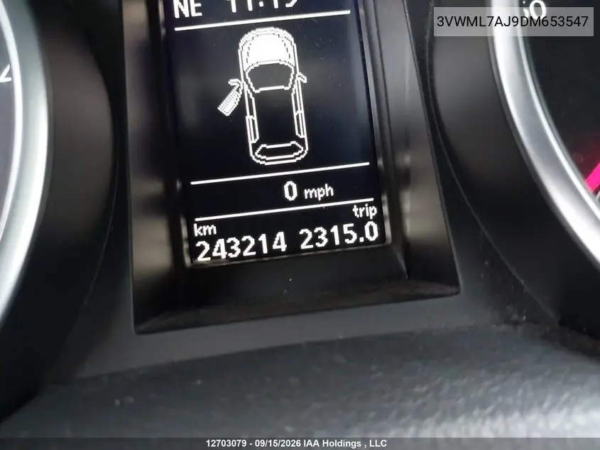 2013 VOLKSWAGEN JETTA VIN 3VWML7AJ9DM653547 — фото 15