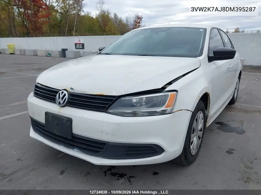 2013 VOLKSWAGEN JETTA VIN 3VW2K7AJ8DM395287 — фото 2