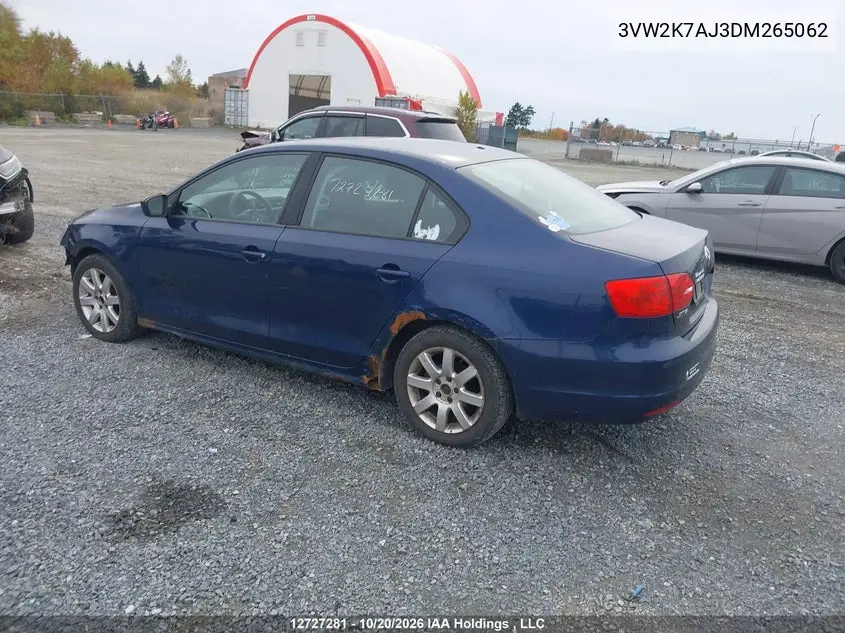 2013 VOLKSWAGEN JETTA VIN 3VW2K7AJ3DM265062 — фото 3