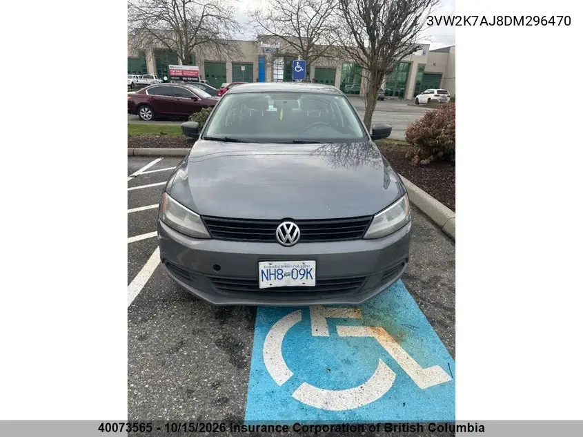 2013 VOLKSWAGEN JETTA VIN 3VW2K7AJ8DM296470 — фото 2