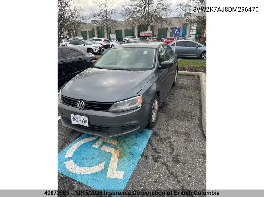 2013 VOLKSWAGEN JETTA VIN 3VW2K7AJ8DM296470 — фото 3
