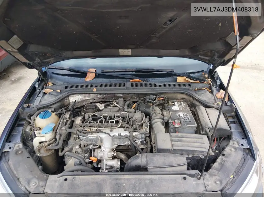 2013 VOLKSWAGEN JETTA VIN 3VWLL7AJ3DM408318 — фото 8