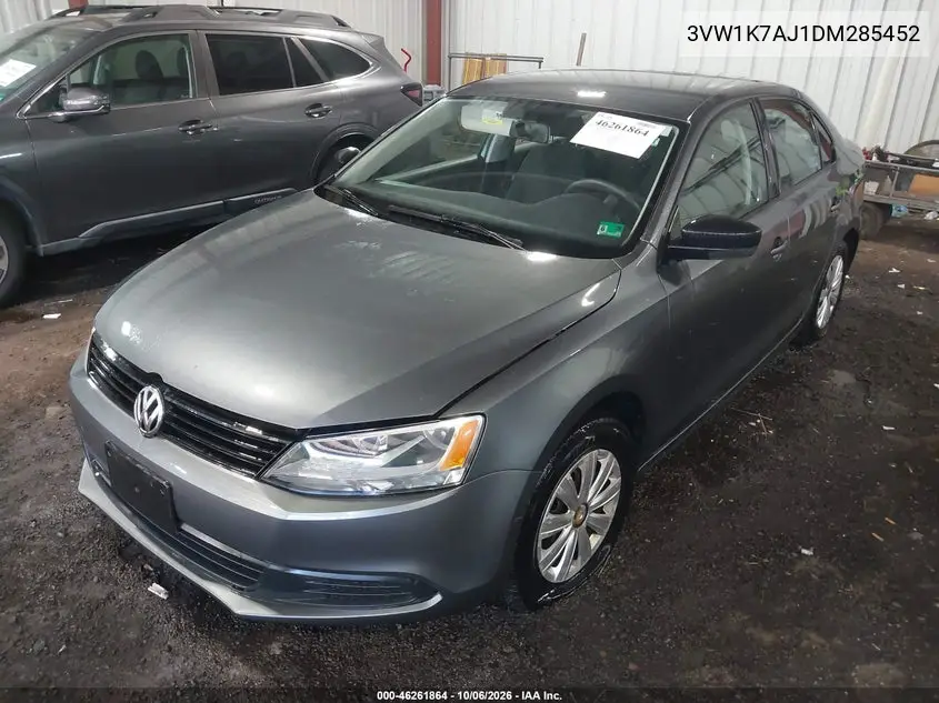 2013 VOLKSWAGEN JETTA VIN 3VW1K7AJ1DM285452 — фото 2