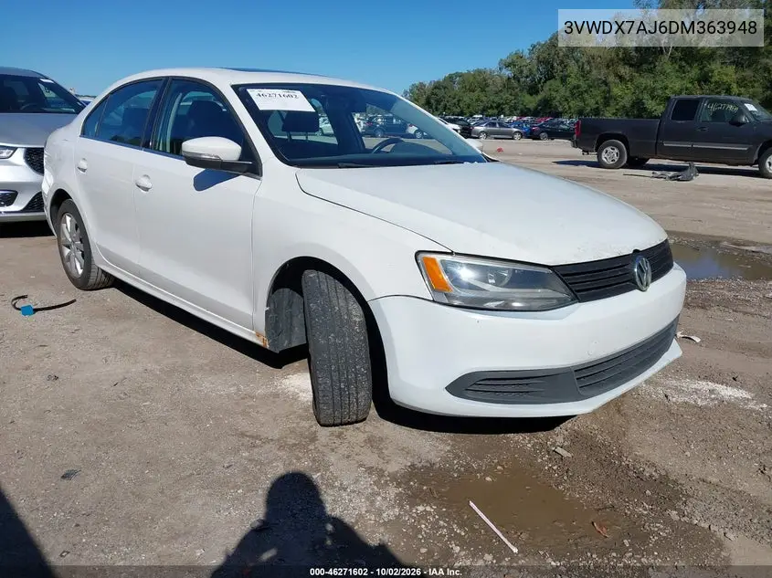 VOLKSWAGEN JETTA 2013, VIN 3VWDX7AJ6DM363948
