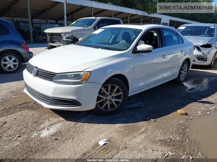 2013 VOLKSWAGEN JETTA VIN 3VWDX7AJ6DM363948 — фото 2