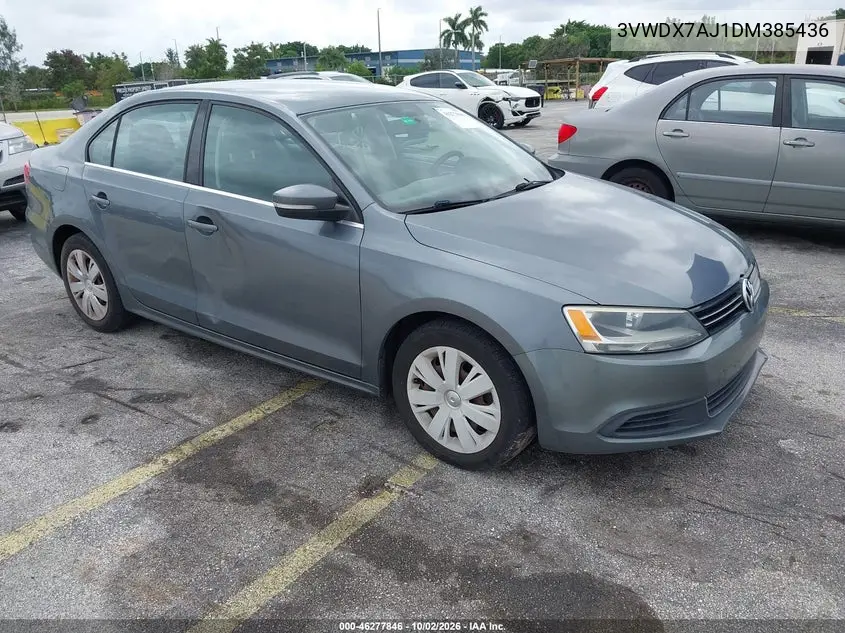 VOLKSWAGEN JETTA 2013, VIN 3VWDX7AJ1DM385436
