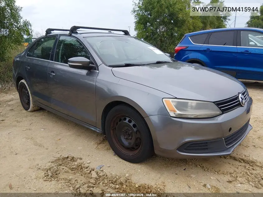 VOLKSWAGEN JETTA 2013, VIN 3VWDP7AJ7DM415944