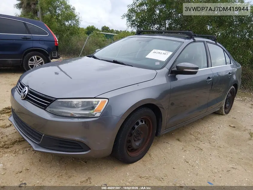 2013 VOLKSWAGEN JETTA VIN 3VWDP7AJ7DM415944 — фото 2