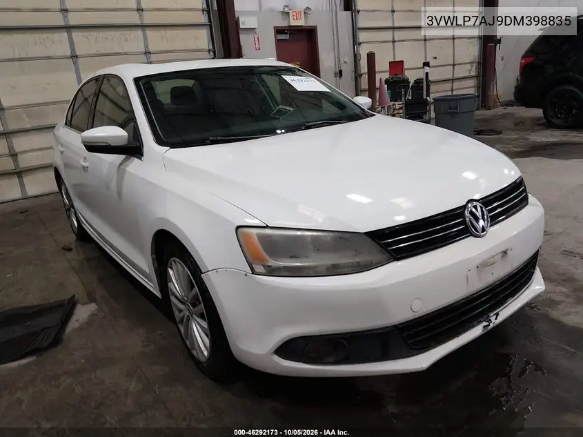 VOLKSWAGEN JETTA 2013, VIN 3VWLP7AJ9DM398835