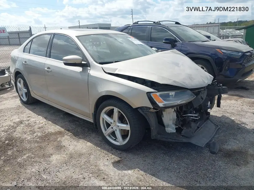 VOLKSWAGEN JETTA 2013, VIN 3VWLL7AJ9DM221830