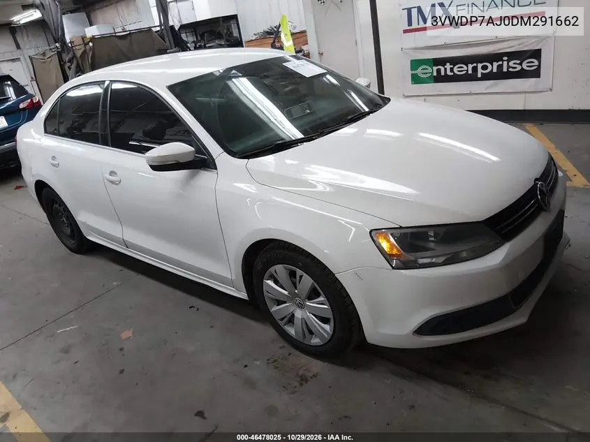 VOLKSWAGEN JETTA 2013, VIN 3VWDP7AJ0DM291662