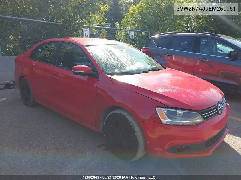 VOLKSWAGEN JETTA 2014, VIN 3VW2K7AJ9EM250051