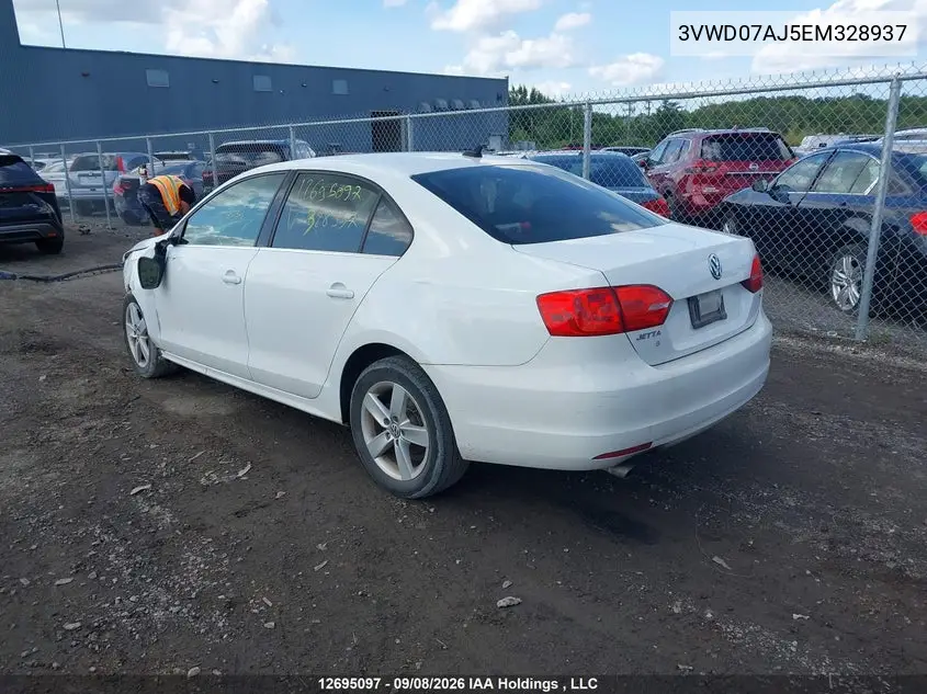 2014 VOLKSWAGEN JETTA VIN 3VWD07AJ5EM328937 — фото 3