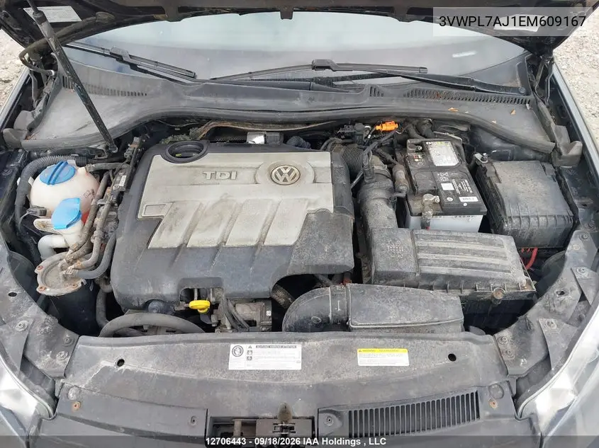 2014 VOLKSWAGEN JETTA VIN 3VWPL7AJ1EM609167 — фото 10