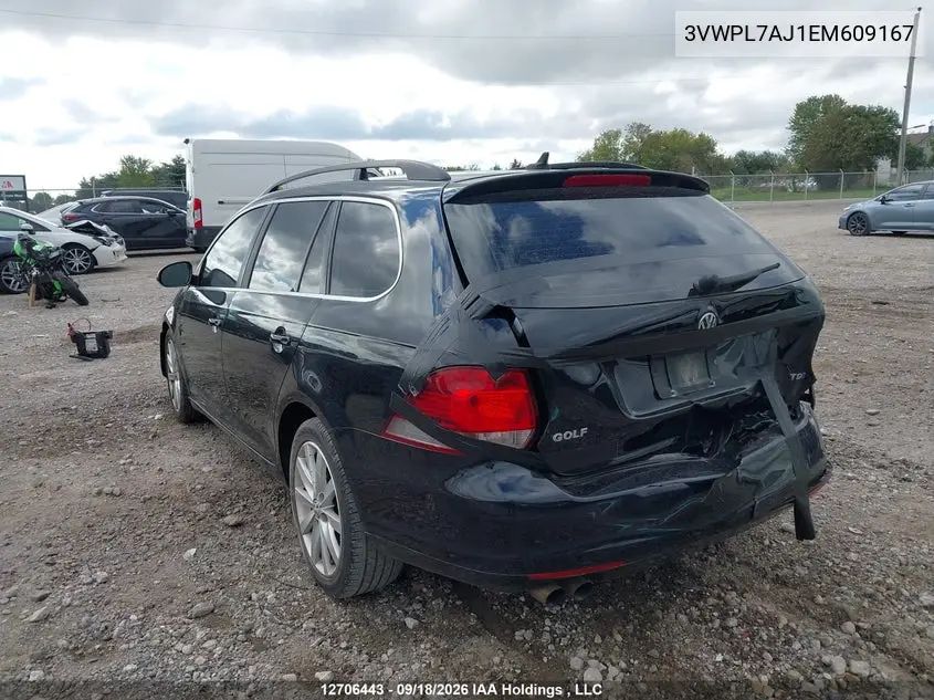 2014 VOLKSWAGEN JETTA VIN 3VWPL7AJ1EM609167 — фото 3