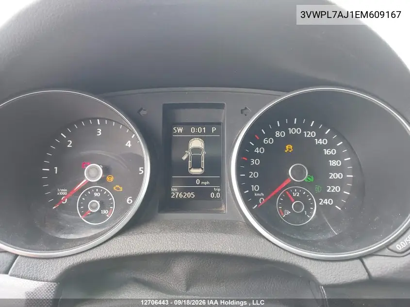 2014 VOLKSWAGEN JETTA VIN 3VWPL7AJ1EM609167 — фото 7