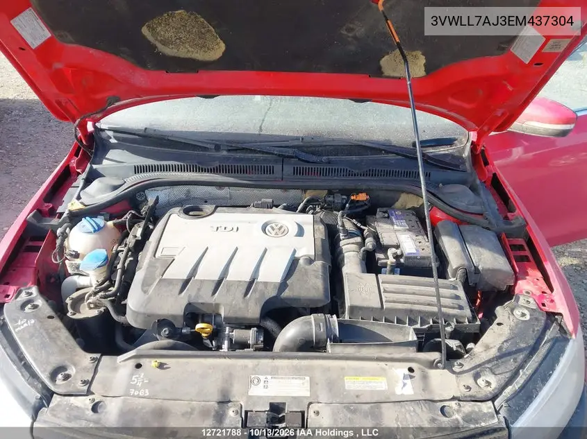 2014 VOLKSWAGEN JETTA VIN 3VWLL7AJ3EM437304 — фото 10
