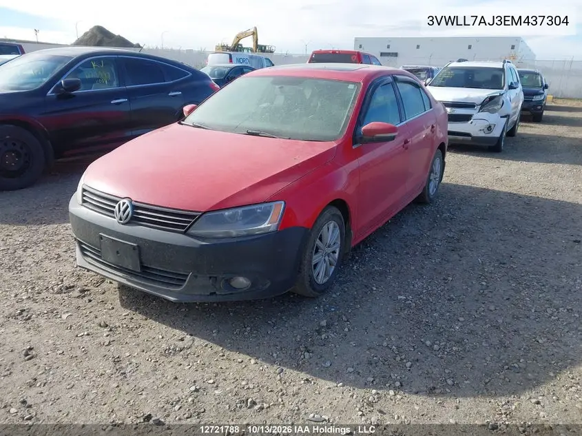 2014 VOLKSWAGEN JETTA VIN 3VWLL7AJ3EM437304 — фото 2