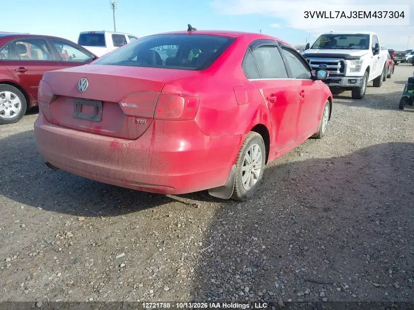 2014 VOLKSWAGEN JETTA VIN 3VWLL7AJ3EM437304 — фото 4