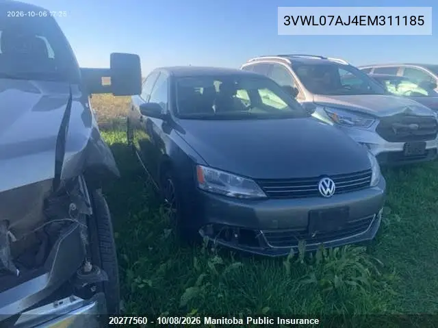 VOLKSWAGEN JETTA 2014, VIN 3VWL07AJ4EM311185