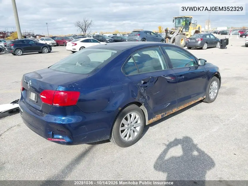 2014 VOLKSWAGEN JETTA VIN 3VWDK7AJ0EM352329 — фото 4