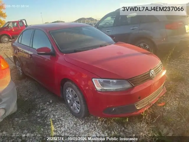 VOLKSWAGEN JETTA 2014, VIN 3VWDL7AJ4EM237066