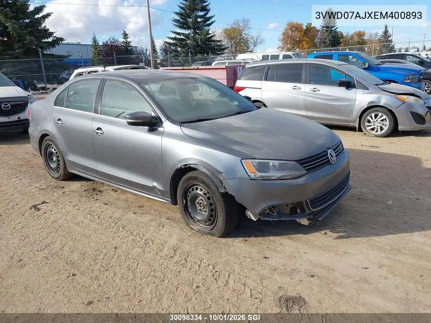 VOLKSWAGEN JETTA 2014, VIN 3VWD07AJXEM400893