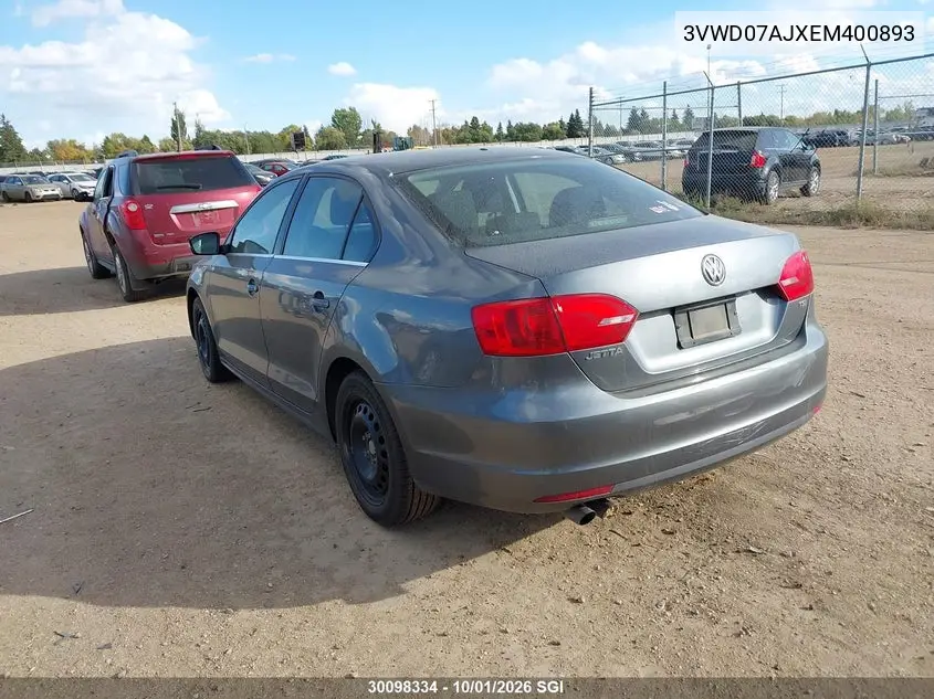 2014 VOLKSWAGEN JETTA VIN 3VWD07AJXEM400893 — фото 3