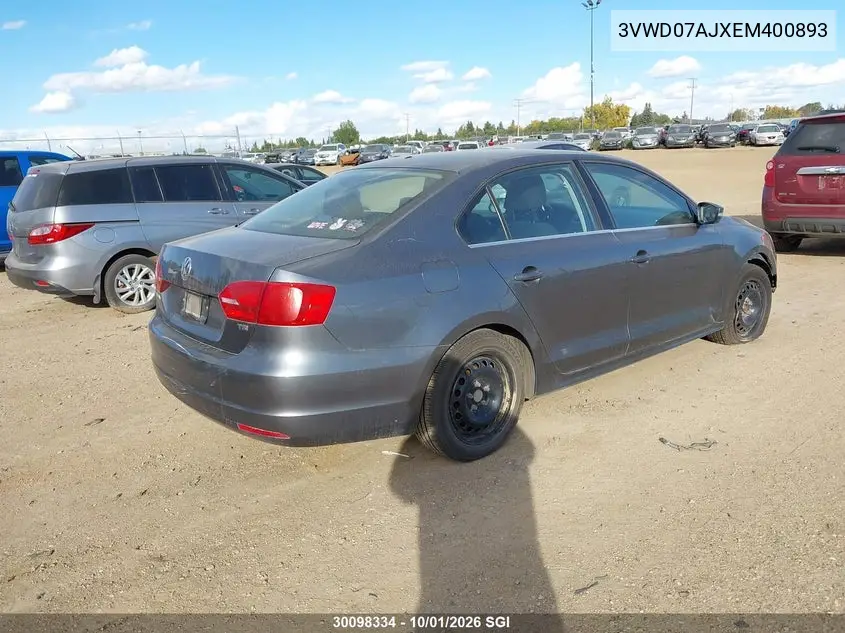 2014 VOLKSWAGEN JETTA VIN 3VWD07AJXEM400893 — фото 4