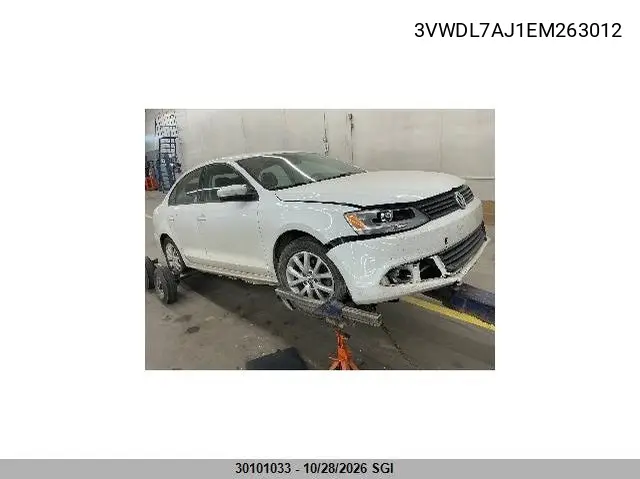VOLKSWAGEN JETTA 2014, VIN 3VWDL7AJ1EM263012