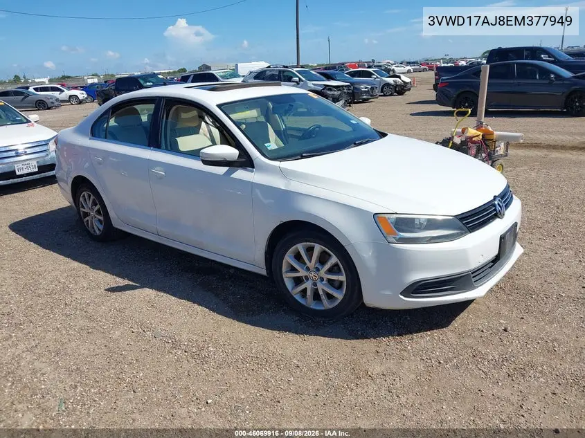 VOLKSWAGEN JETTA 2014, VIN 3VWD17AJ8EM377949