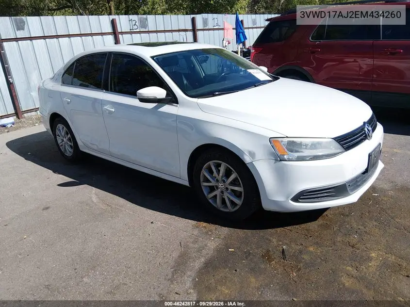 VOLKSWAGEN JETTA 2014, VIN 3VWD17AJ2EM434260