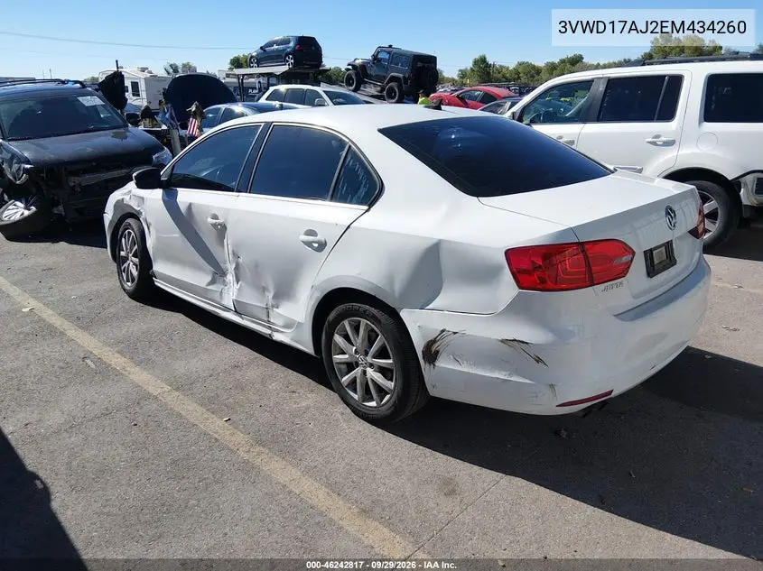 2014 VOLKSWAGEN JETTA VIN 3VWD17AJ2EM434260 — фото 3