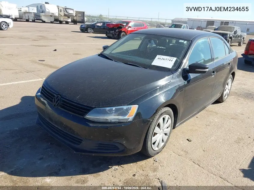 2014 VOLKSWAGEN JETTA VIN 3VWD17AJ0EM234655 — фото 2