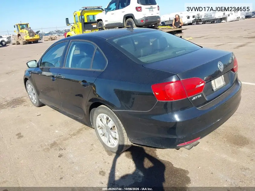 2014 VOLKSWAGEN JETTA VIN 3VWD17AJ0EM234655 — фото 3