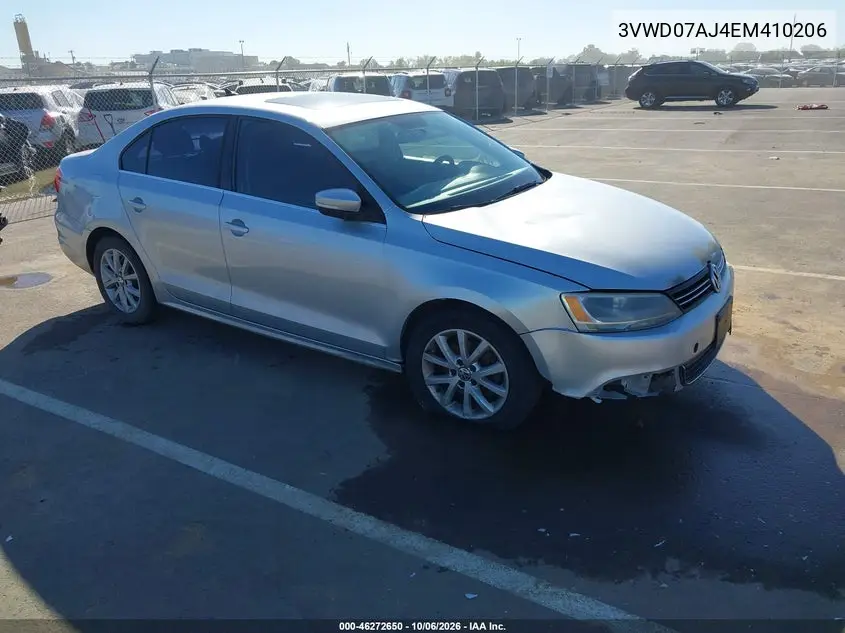 VOLKSWAGEN JETTA 2014, VIN 3VWD07AJ4EM410206
