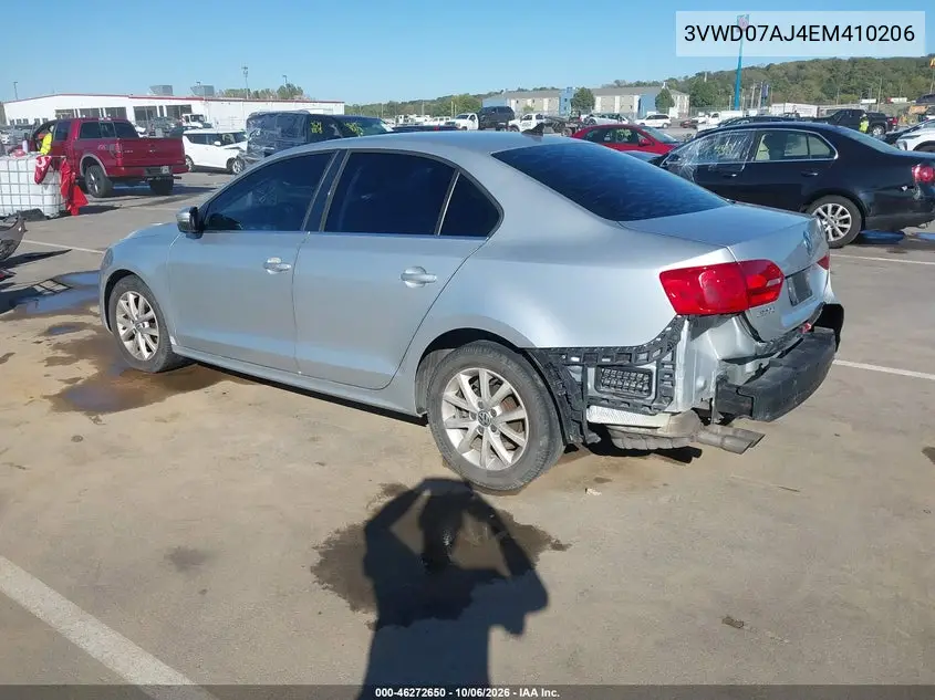 2014 VOLKSWAGEN JETTA VIN 3VWD07AJ4EM410206 — фото 3