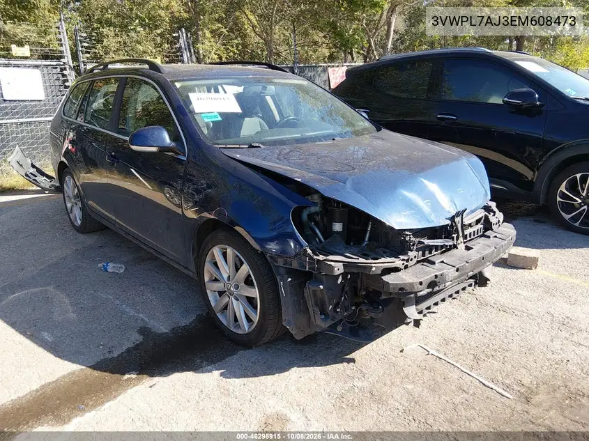 VOLKSWAGEN JETTA 2014, VIN 3VWPL7AJ3EM608473