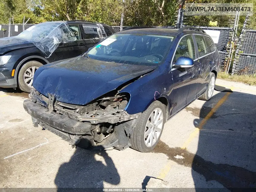 2014 VOLKSWAGEN JETTA VIN 3VWPL7AJ3EM608473 — фото 2