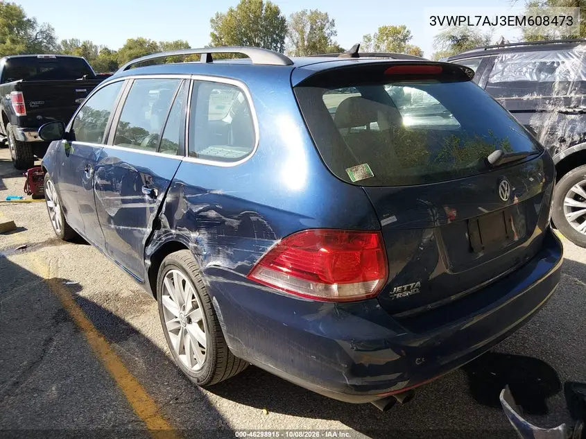 2014 VOLKSWAGEN JETTA VIN 3VWPL7AJ3EM608473 — фото 3