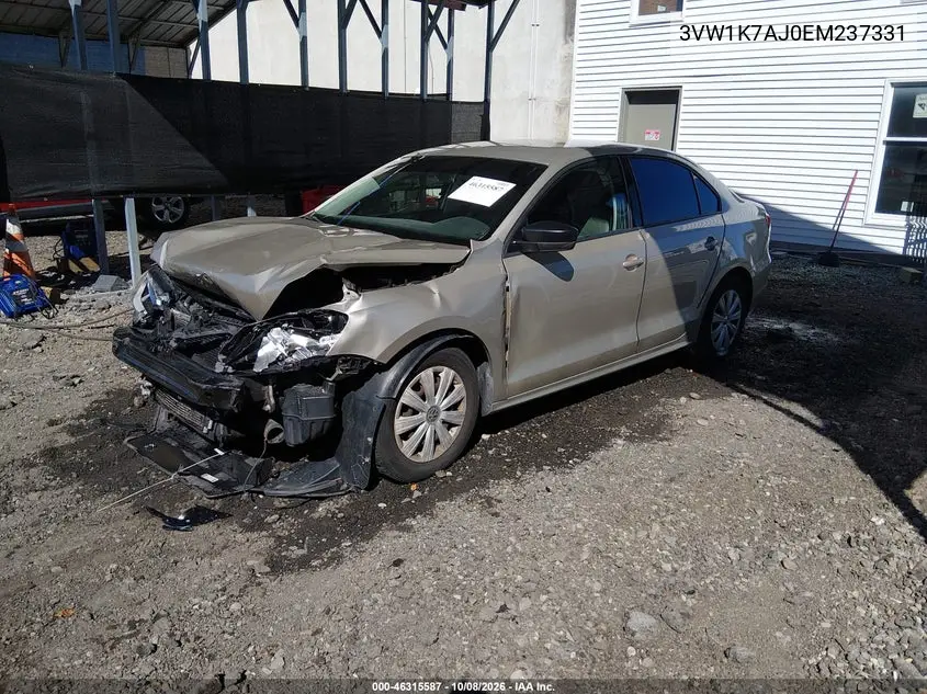 2014 VOLKSWAGEN JETTA VIN 3VW1K7AJ0EM237331 — фото 2