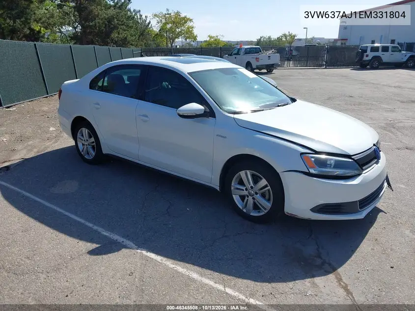 VOLKSWAGEN JETTA 2014, VIN 3VW637AJ1EM331804