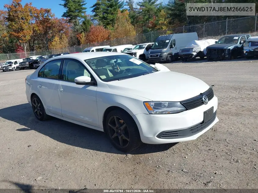 VOLKSWAGEN JETTA 2014, VIN 3VWD17AJ8EM266625