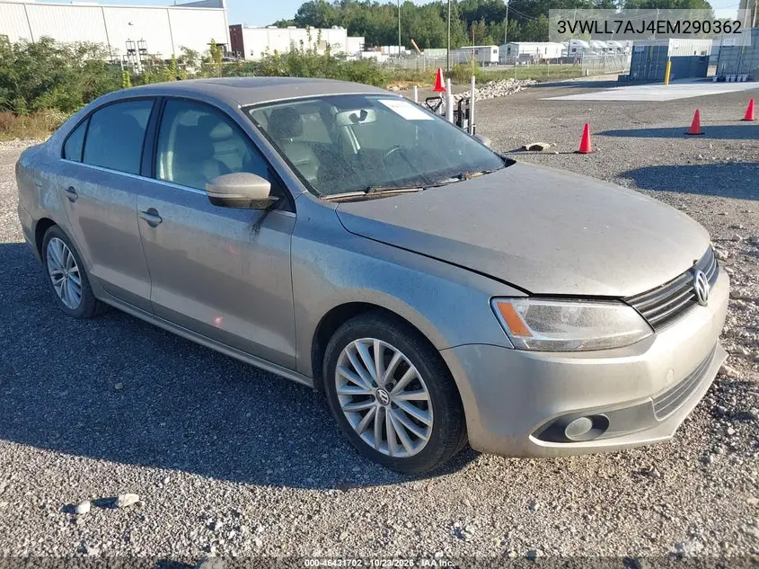 VOLKSWAGEN JETTA 2014, VIN 3VWLL7AJ4EM290362