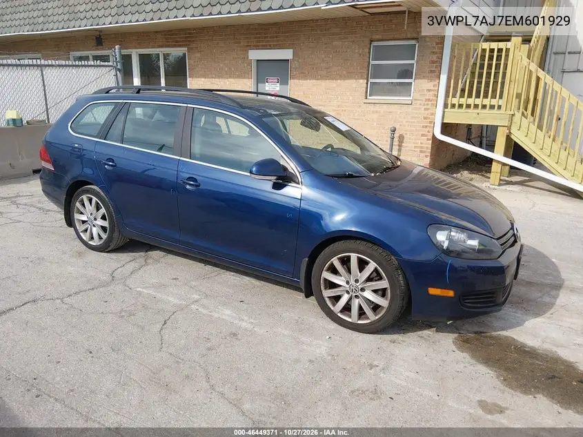 VOLKSWAGEN JETTA 2014, VIN 3VWPL7AJ7EM601929