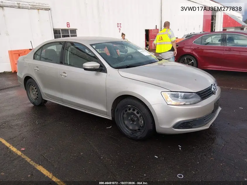 VOLKSWAGEN JETTA 2014, VIN 3VWD17AJ3EM277838