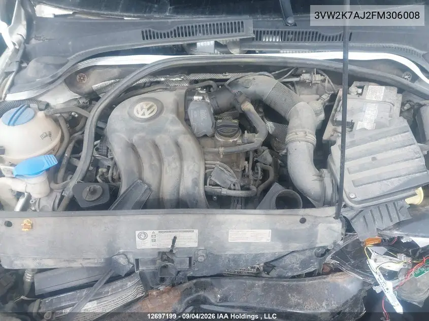 2015 VOLKSWAGEN JETTA VIN 3VW2K7AJ2FM306008 — фото 10