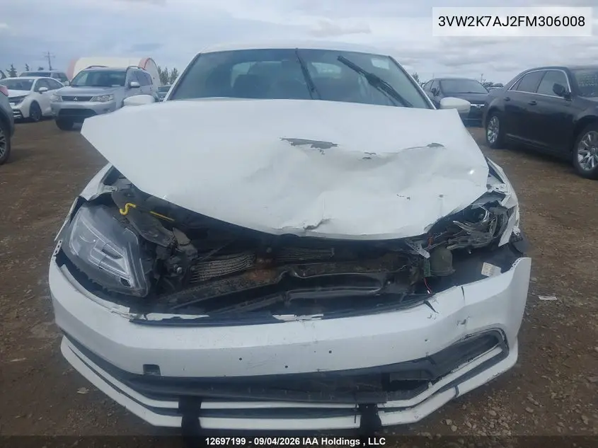 2015 VOLKSWAGEN JETTA VIN 3VW2K7AJ2FM306008 — фото 11