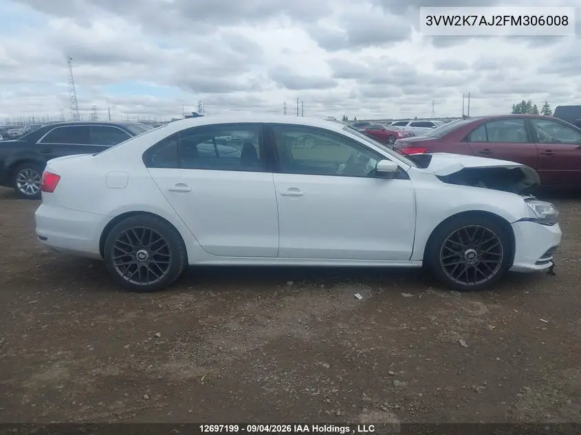 2015 VOLKSWAGEN JETTA VIN 3VW2K7AJ2FM306008 — фото 12
