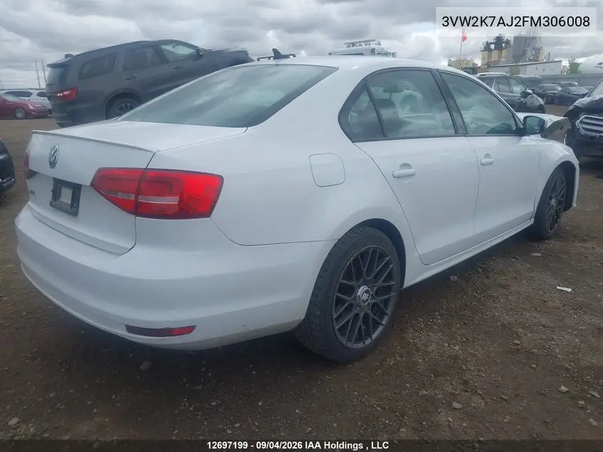 2015 VOLKSWAGEN JETTA VIN 3VW2K7AJ2FM306008 — фото 4